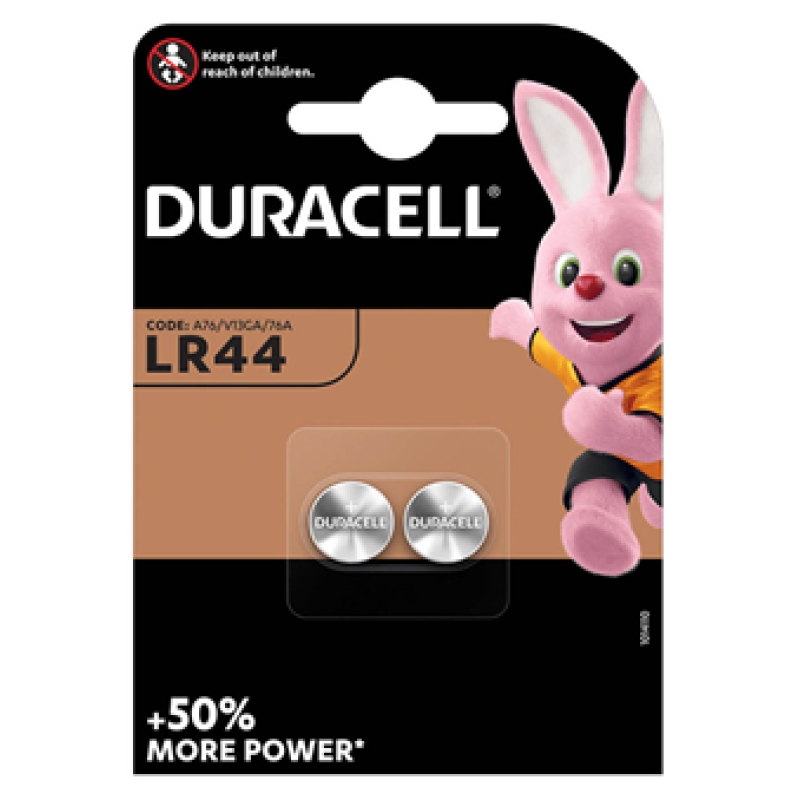 Duracell batterij knoopcel LR44 per stuk