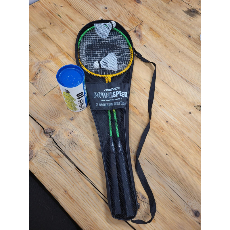 Badminton set 2 rackets en shuttles
