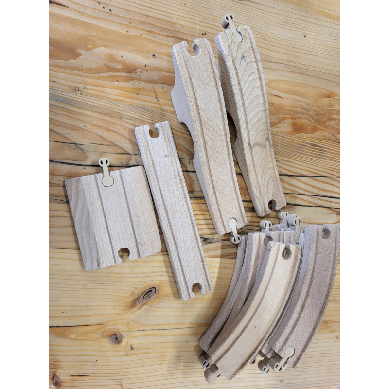 Houten treinrails